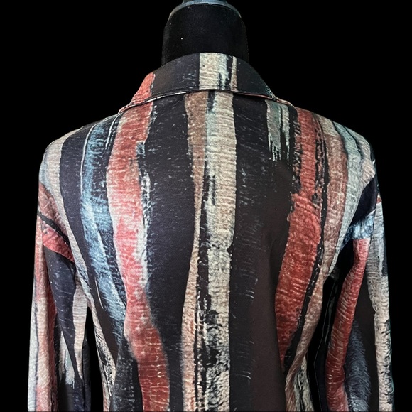 TIE DYE WOMAN SWEATSHIRT V NECK ZIP UP - Picture 4 of 8